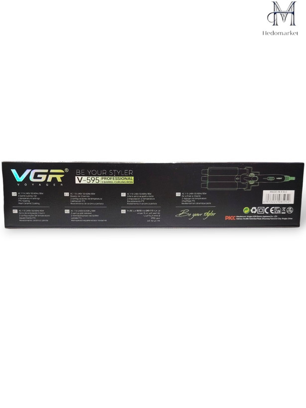 فر سه شاخه VGR V-595 | حالت دهنده حرفهای مو با روکش سرامیکی